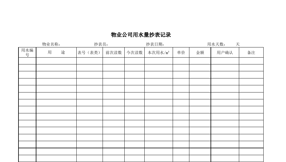 水电表抄表表格免费下载：提升抄表效率的实用指南及风险防范