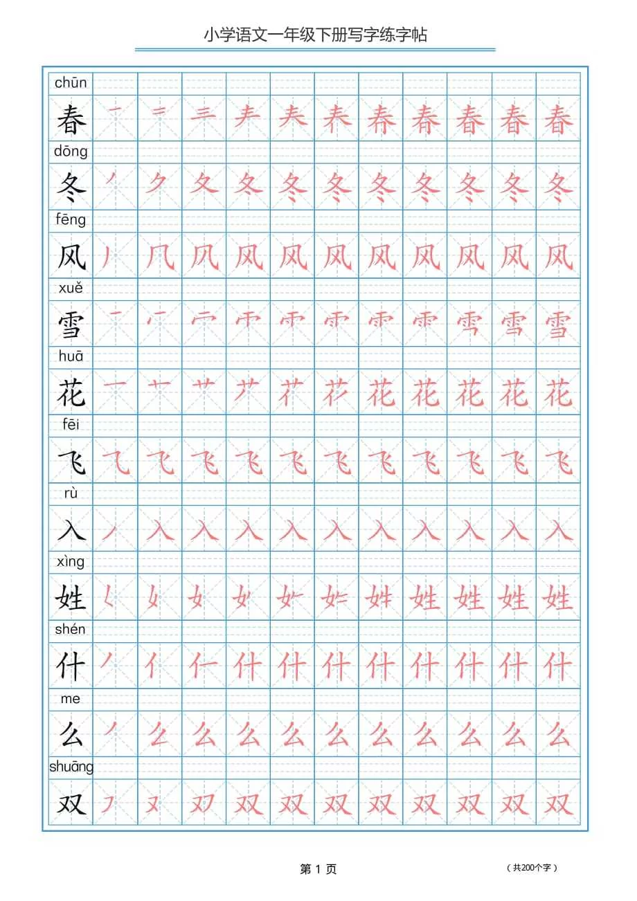 一年级字帖免费版下载：资源推荐、优劣势分析及使用技巧